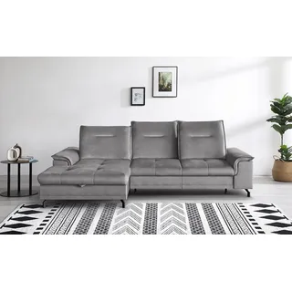 Ecksofa BRUNO MINI - Wohnlandschaft Polstersofa Polstercouch (Grau - Element 03) LINKE SEITE - Grau