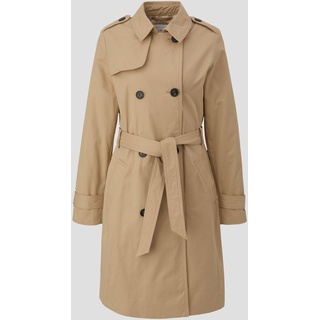 S.Oliver Trenchcoat, mit Knopfleiste und Bindegürtel, beige 42