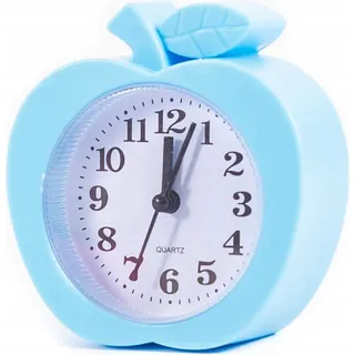 Mini Kinderwecker Apfel Form - Bunte Tischuhr mit Alarm - Lustiges Design 10cm