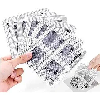 50 Stück Haarsieb Dusche, Haarsieb für Dusche und Abflusssieb Dusche, Einweg Haarfänger Aufkleber für Spülbecken, Badewanne, Feinmaschig Filter gegen Verstopfung