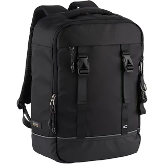 camel active Herren Connect Rucksack mit gepolstertem Laptopfach Schwarz, Menswear-L