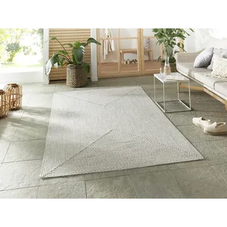 HANSE HOME Trenzado Outdoor-Teppich 160 x 230 cm Grau/Weiß