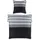 J.D. 8468-08 Gestreift Silber/Schwarz 135 x 200 cm + 80 x 80 cm