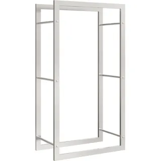 Brennholzregal 50x28x94 cm Edelstahl - Silber