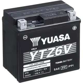 YUASA YTZ6V 12V 90 CCA Hochleistungs-AGM-Motorradbatterie | Hochleistung, Wartungsfrei, Langlebig, Zuverlässig, Effizient