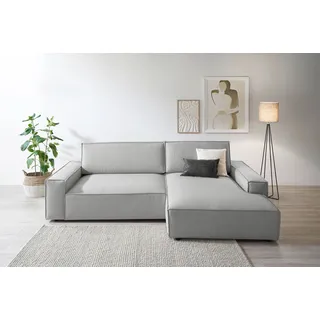 Home Affaire »NEU: SHERWOOD XXL 284, Big-Sofa L-Form, tiefe Sitzfläche 95 cm, Cord« Recamiere rechts/links, als Schlafsofa stellbar, Cord u. Leinenoptik