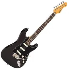 VINTAGE V60 Untersetzer-Serie E-Gitarre - Schwarz glänzend