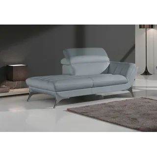 Egoitaliano Recamiere »Sueli, extravagantes Design und erstklassiger Sitzkomfort« Solitärmöbel, hochwertiger Lederbezug, inklusive Kopfteilverstellung, blau