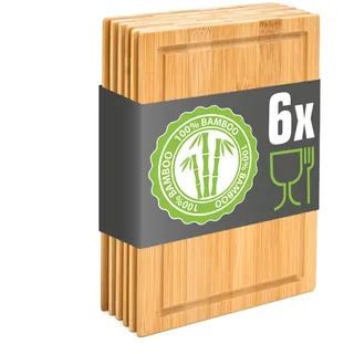 Dunedesign Früstücksbrett rund, 15/22/0,8 cm, Bambus , Braun , Holz , Rechteckig , 15x22 cm , Küchenzubehör, Schneidebretter