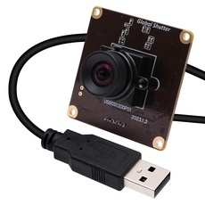 Svpro Global Shutter USB Kamera Board 90fps High Speed Webcam Modul mit verzerrungsfreiem M12 Objektiv,Zeitlupen Kamera 1920x1200 2MP AR0234 UVC Kameramodule für Computer,Laptop,Android Gerät
