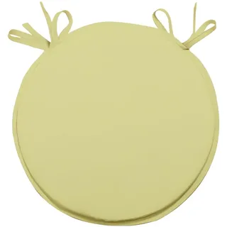 Soleil d'ocre, Alix Stuhlkissen Bistrot, Polyester, Grün Zitronengelb, 40 cm