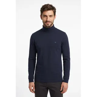 Rollkragenshirt FYNCH-HATTON, Herren, Gr. 3XL, blau (navy), Jersey, Obermaterial: 100% Baumwolle, regular fit normal, Shirts Rollkragenshirt, mit Logo-Bestickung an der Brust