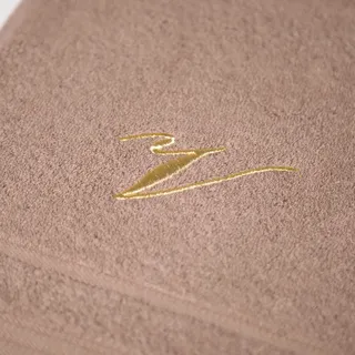 Caleffi Frottee-Handtuch Bestickt Kaffee aus Baumwolle - 78379