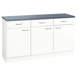 WIHO KÜCHEN Unterschrank Kiel 180 x 60 x 85 cm Weiß