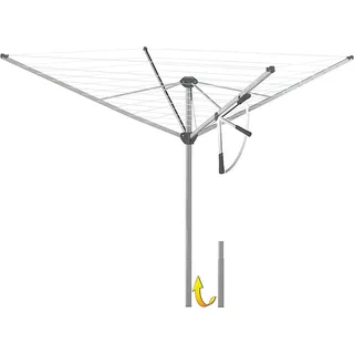 Juwel Wäschespinne Novastar 500 Compact 4-5 Waschmaschinenfüllungen, mit Alustandrohr 50 mm, lässt Sich leicht aufspannen, Wäschetrockner)