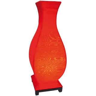 Näve Leuchten Tischleuchte ORANIA mit E27 Tischleuchte ORANIA mit E27 Tischleuchten - Deko Stofftischleuchte "ORANIA", Tischlampe aus Textilmaterial in rot, 50 cm hoch, 18 x 18 cm, E27-Fassung - Rot