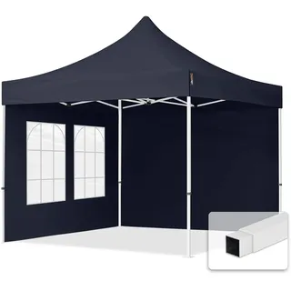 TOOLPORT Faltpavillon 3 x 3 m inkl. 2 Seitenteile Dunkelgrau