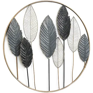 locker Wanddekoobjekt »Wandbild FOGLIA«, grau