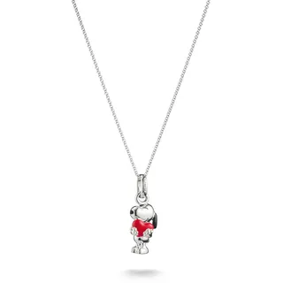 Thomas Sabo Kette mit Anhänger Snoopy mit Herz rot/schwarz/silber Silber