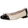 Ballerina beige schwarz 40 EU