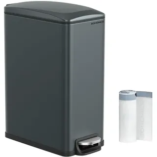 Songmics Mülleimer Küche 30 l Anthrazitgrau