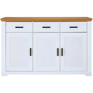 Inter Link Maluno Kommode Massivholz Kiefer Weiß/Oak Colori