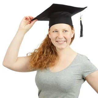 Relaxdays Abschlussmütze, für Universität, Promotion, Trachtenhüte, Polyester, Einheitsgröße, 12 x 28 cm, Schwarz