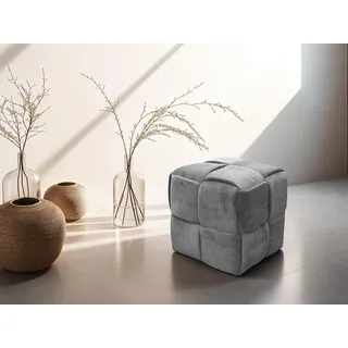 byLIVING Pouf URBAN/Cord grau/Bodenkissen/Hocker/Sitzhocker/B 40, H 40, T 40 cm