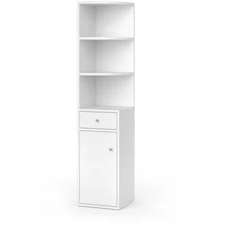 Vicco Eckregal Larry 30 x 30 x 135,5 cm Weiß