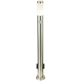 Globo Wegeleuchte , Opal , Metall, Kunststoff , 60 mm , F , 110 cm , Ce , Bewegungsmelder, integrierte Steckdose , Lampen & Leuchten, Außenbeleuchtung, Wegbeleuchtung, Wegeleuchten