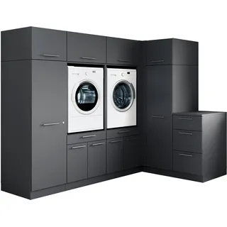 Laundreezy Mehrzweckschrank-Set »Laundreezy, 9-tlg. Mehrzweckschrank-Set B/H/T 253/200/68 cm« 9 Stk. tlg.