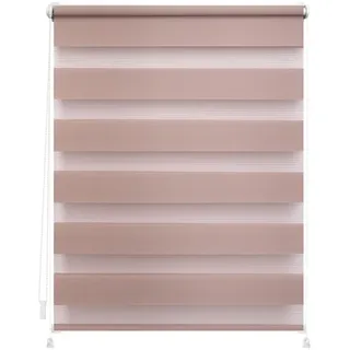 Lichtblick Duo Rollo / Doppelrollo Klemmfix 80 x 150 cm verspannt altrosa