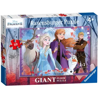 Ravensburger Kinderpuzzle 03031 - Die Eiskönigin 2: Unterwegs im Zauberwald - Bodenpuzzle mit 60 großen Puzzleteilen, für kleine Disney-Fans ab 4 Jahren