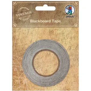 Ursus 40710000 - Blackboard Tape, Klebeband aus Tafelfolie, schwarz, aufgerollt, ca. 2 cm x 5 m, selbstklebend, zur individuellen Beschriftung mit Kreide und Kreidemarkern