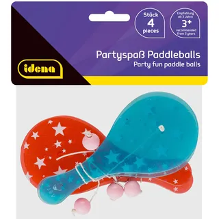 IDENA Paddleball Set 4 St. Rot/Blau