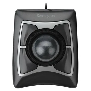 Kensington Kabelgebundener Expert Mouse-Trackball, Beidhändig, Optisch, 400 DPI, Schwarz - Schwarz