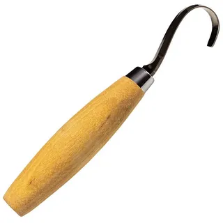 Morakniv Hook Knife 164 Left |13444| Schälmesser, Edelstahl, Schnitzmesser, Griff: Birken Holz, scharfes Messer für Baster, Dekoration,Kunst, Handwerk, manche : bouleau naturel, lame : 52mm