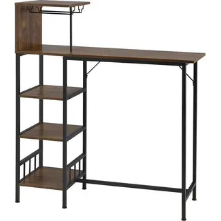 Vintage Hout und Stahl Keukentisch - 108.5x40x125.5 cm