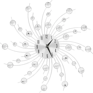 Wanduhr mit Quarzwerk Modernes Design 50 cm - Silber