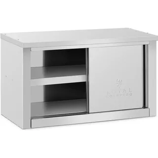 Royal Catering Edelstahl Hängeschrank - 900 x 400 x 500 mm - 60 kg Tragkraft pro Fach - - Silber
