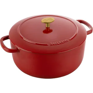 BALLARINI Bellamonte Auflaufform Bräter Dutch Oven Emailliertes Gusseisen Rund 20 cm 2,5 L Rot