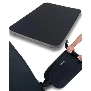 qeedo cloudmat selbstaufblasende Premium Luftmatratze - Bequeme Isomatte mit Soft-Touch-Oberfläche & verstellbarem Härtegrad - bis 180 kg belastbar - Schlafmatte für Camping oder als Gästebett