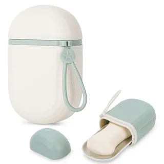 alyvisun 2pcs Seifendose Reise, Tragbare Seifenschale, Seifenbox mit Abtropfgitter, Seifenbehälter Kunststoff, Wasserdicht Seifenablage Soap Case für Reisen Dusche Küche Badezimmer