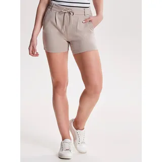 Shorts ONLY "ONLPOPTRASH LIFE EASY SHORTS", Damen, Gr. L (40), N-Gr, beige (pure cashmere), Milano Rib, Obermaterial: 63% Viskose, 32% Nylon, 5% Elasthan, unifarben, kurz, Hosen Shorts, Viskosemischung, regular fit, Topseller