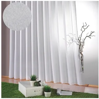 WECKBRODT Gardine »Lena« Faltenband 1 Stk. tlg. Websablè, halbtransparent, Faltenband, Effektfäden, Beschwerungsband, weiß