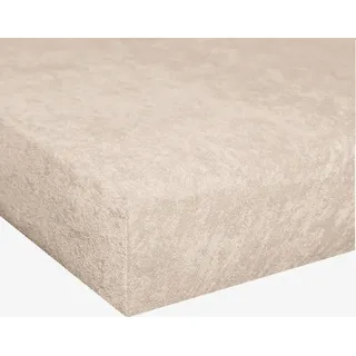 MOONLIGHT Spannbettlaken »Harmony, Frottee-Stretch, mit Rundum-Gummi« ideal für Matratzen mit einer Steghöhe bis zu 25 cm, beige