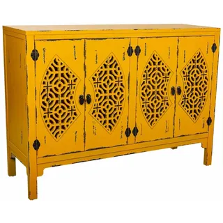 Wanderlust Anrichte aus Holz, Gelbem, 120x40x87 , Holzwerkstoff , 120x87x40 cm , Esszimmer, Anrichten