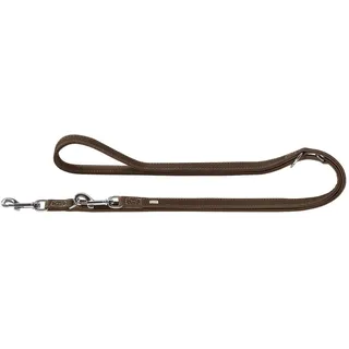 HUNTER Hunting Verstellbare Führleine für Hunde, Leder, weich, robust, 1,8/200 cm, braun