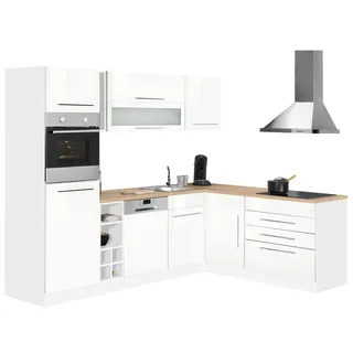 KOCHSTATION Winkelküche »KS-Eton« ohne E-Geräte, Stellbreite 260 x 190 cm, weiß