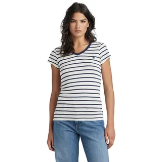 G-STAR RAW Damen Eyben Stripe Slim V-Neck Top